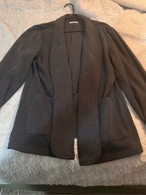 Maurices Charcoal Gray Open-Front Blazer